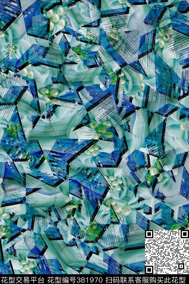 几何民族花纹数码印花华亿平台下载（图片编号: 381970） - 瓦栏（Walan）