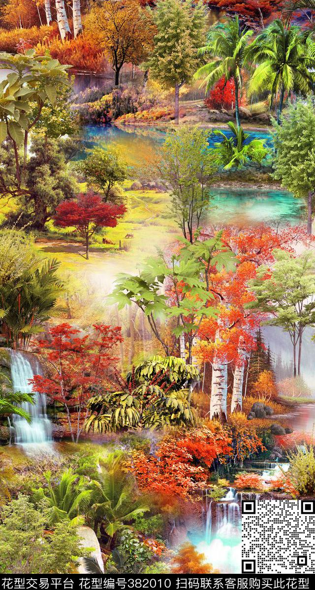 风景建筑数码印花华亿平台下载（图片编号: 382010） - 瓦栏（Walan）