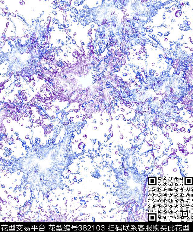 抽象机理水纹数码印花华亿平台下载（图片编号: 382103） - 瓦栏（Walan）