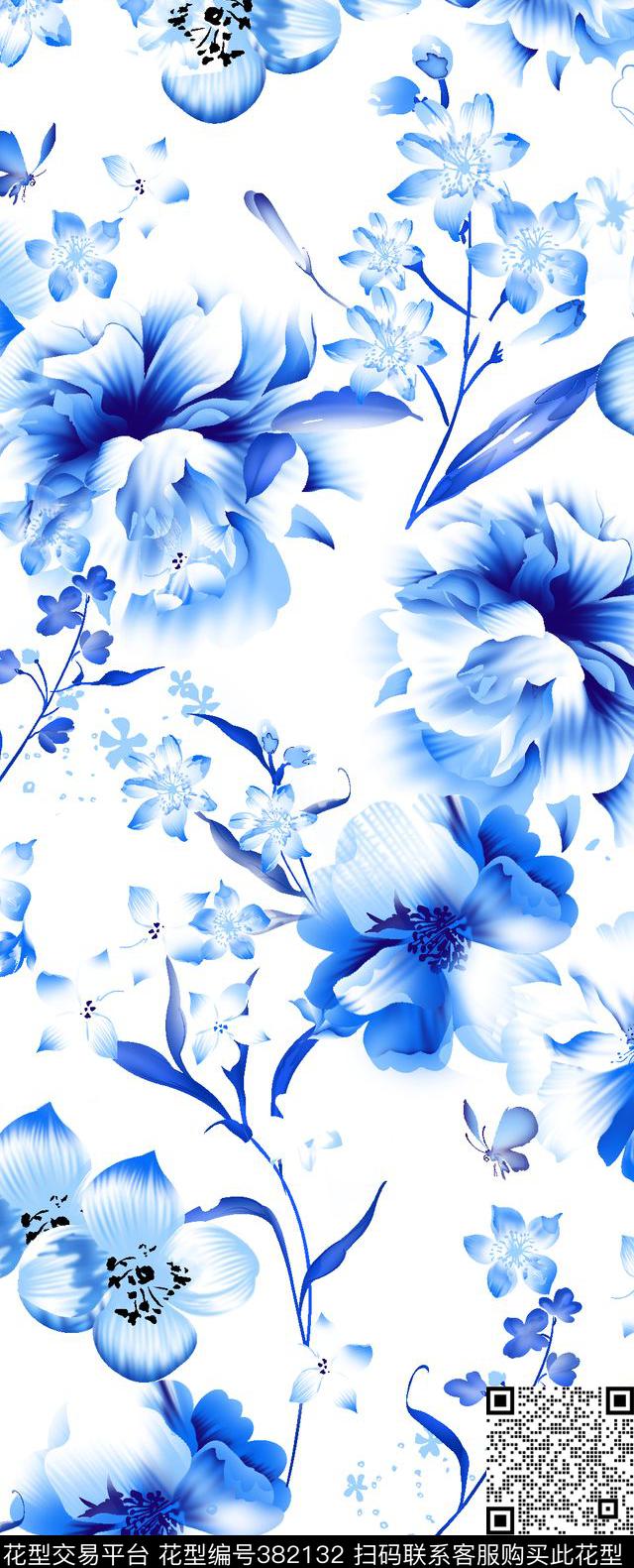 花花世界青花瓷传统印花华亿平台下载（图片编号: 382132） - 瓦栏（Walan）