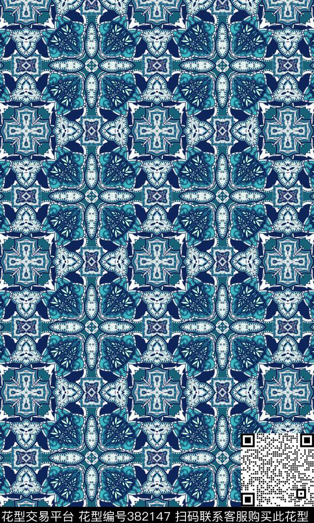民族佩兹利花纹传统印花华亿平台下载（图片编号: 382147） - 瓦栏（Walan）