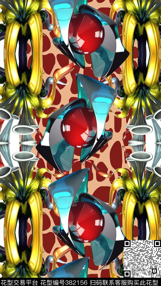 宝石写意珠光宝气系列数码印花华亿平台下载（图片编号: 382156） - 瓦栏（Walan）