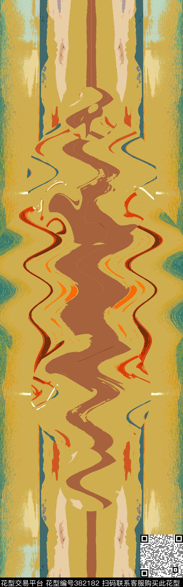 纹理抽象风景传统印花华亿平台下载（图片编号: 382182） - 瓦栏（Walan）