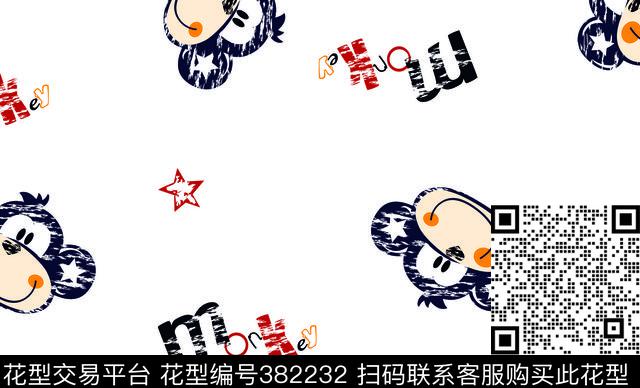 Cartoonmonkeystar传统印花华亿平台下载（图片编号: 382232） - 瓦栏（Walan）