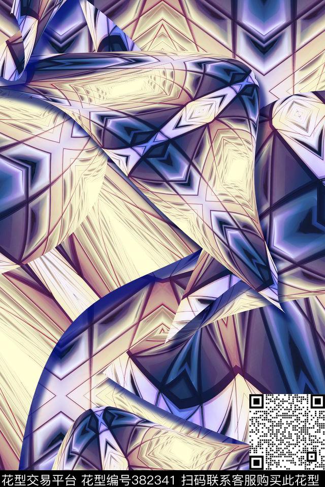 数码抽象几何抽象几何数码印花华亿平台下载（图片编号: 382341） - 瓦栏（Walan）