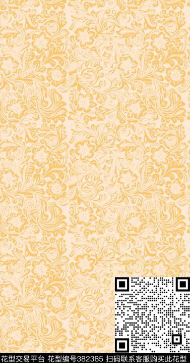 墙纸花卉抽象传统印花华亿平台下载（图片编号: 382385） - 瓦栏（Walan）
