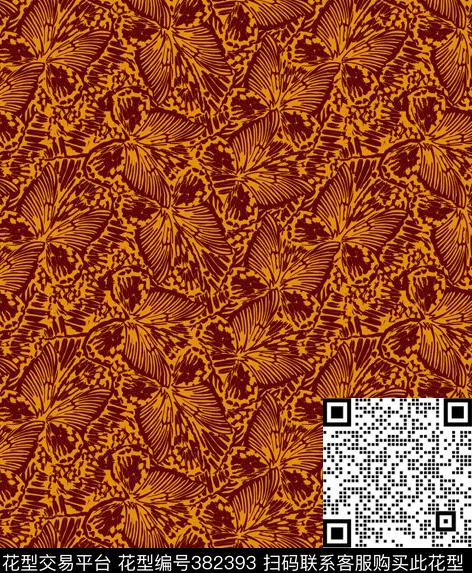 墙纸蝴蝶乱花传统印花华亿平台下载（图片编号: 382393） - 瓦栏（Walan）