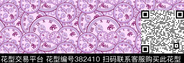 抽象时间钟表传统印花华亿平台下载（图片编号: 382410） - 瓦栏（Walan）