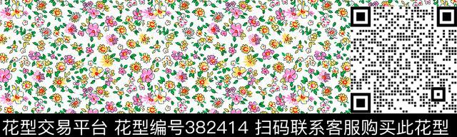 花卉乱花碎花传统印花华亿平台下载（图片编号: 382414） - 瓦栏（Walan）
