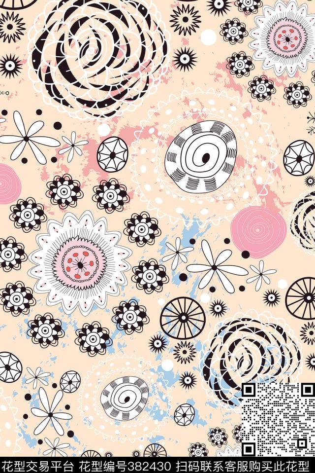 传统斑点清新传统印花华亿平台下载（图片编号: 382430） - 瓦栏（Walan）