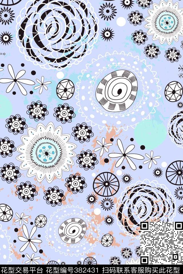 传统斑点清新传统印花华亿平台下载（图片编号: 382431） - 瓦栏（Walan）