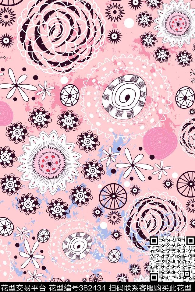 传统斑点清新传统印花华亿平台下载（图片编号: 382434） - 瓦栏（Walan）