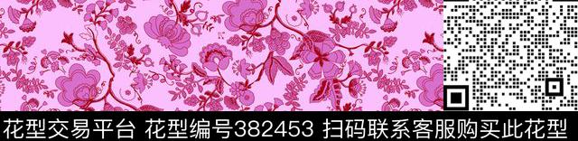 墙纸花卉传统印花华亿平台下载（图片编号: 382453） - 瓦栏（Walan）