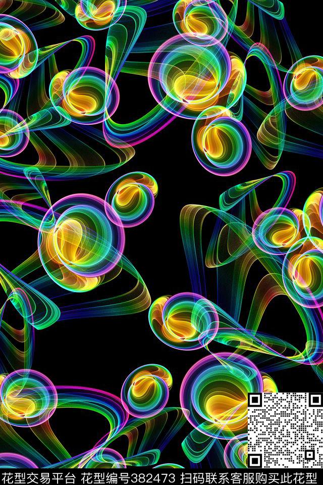 抽象男装几何数码印花华亿平台下载（图片编号: 382473） - 瓦栏（Walan）