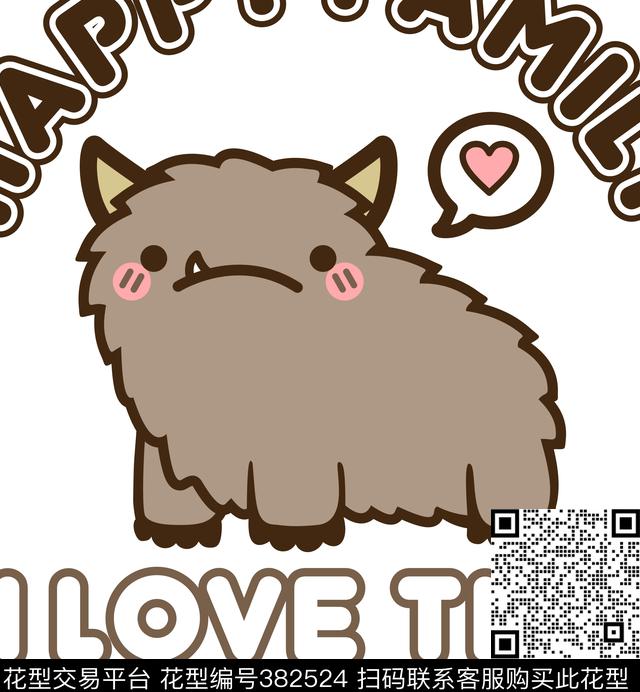 卡通亲子装童装数码印花华亿平台下载（图片编号: 382524） - 瓦栏（Walan）