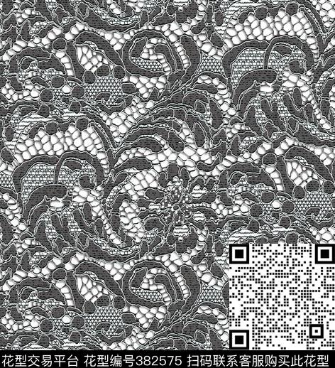 时尚蕾丝传统印花华亿平台下载（图片编号: 382575） - 瓦栏（Walan）