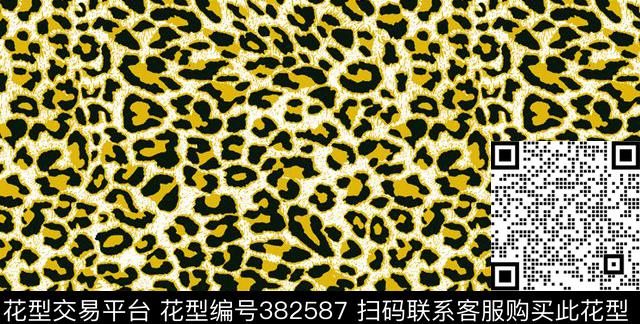 动物纹豹纹撇丝传统印花华亿平台下载（图片编号: 382587） - 瓦栏（Walan）