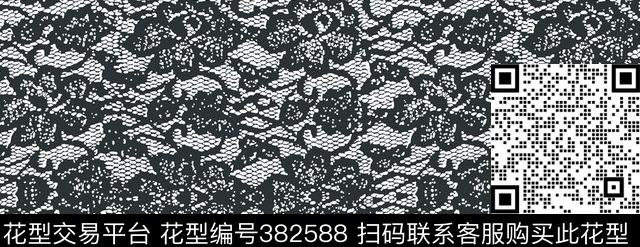 流行时尚蕾丝花卉传统印花华亿平台下载（图片编号: 382588） - 瓦栏（Walan）