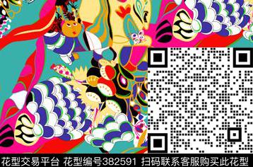 抽象休闲传统印花华亿平台下载（图片编号: 382591） - 瓦栏（Walan）