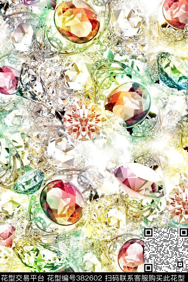 绚丽宝石珠宝数码印花华亿平台下载（图片编号: 382602） - 瓦栏（Walan）