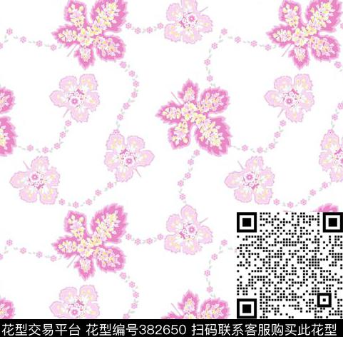 碎花树叶传统印花华亿平台下载（图片编号: 382650） - 瓦栏（Walan）