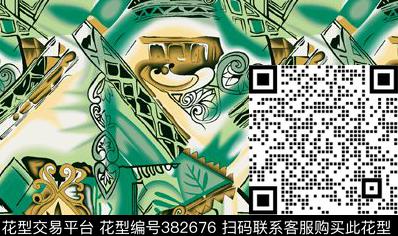 抽象欧美墙纸花数码印花华亿平台下载（图片编号: 382676） - 瓦栏（Walan）