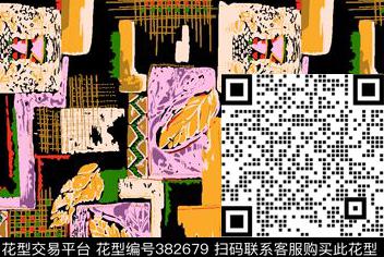 休闲花卉线条传统印花华亿平台下载（图片编号: 382679） - 瓦栏（Walan）