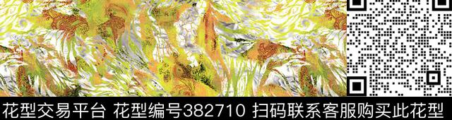 抽象水彩线数码印花华亿平台下载（图片编号: 382710） - 瓦栏（Walan）