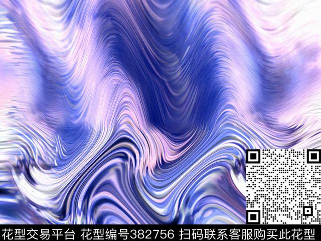抽象水波纹水系数码印花华亿平台下载（图片编号: 382756） - 瓦栏（Walan）
