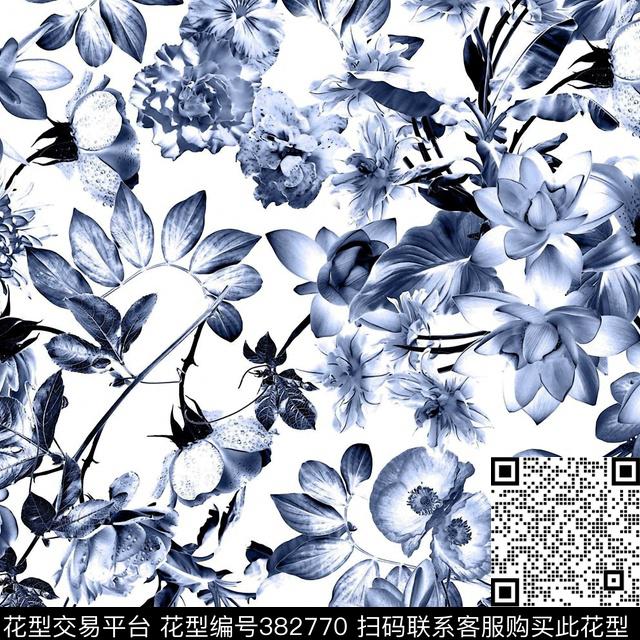 花朵水彩花卉花卉植物数码印花华亿平台下载（图片编号: 382770） - 瓦栏（Walan）
