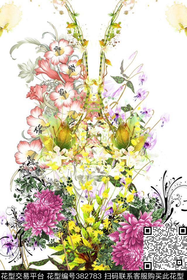 休闲花贲定位女装数码印花华亿平台下载（图片编号: 382783） - 瓦栏（Walan）