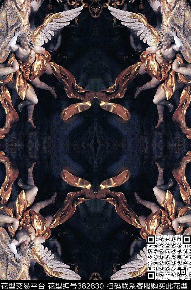 宫廷罗马欧式数码印花华亿平台下载（图片编号: 382830） - 瓦栏（Walan）