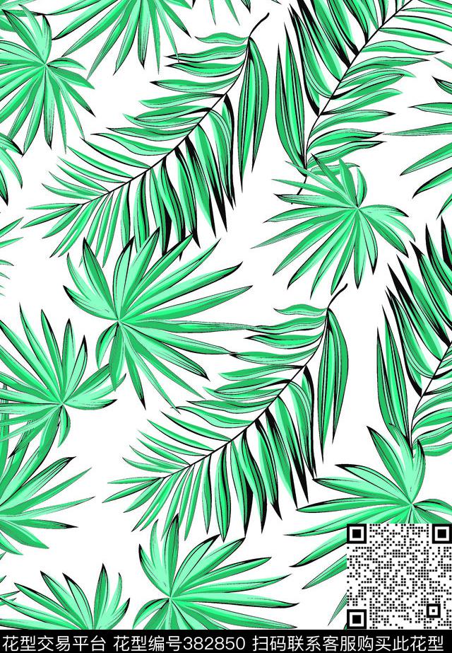叶子传统印花华亿平台下载（图片编号: 382850） - 瓦栏（Walan）