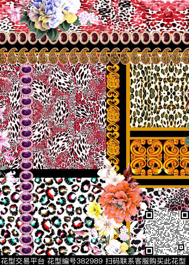 欧式豹纹别样风情数码印花华亿平台下载（图片编号: 382989） - 瓦栏（Walan）