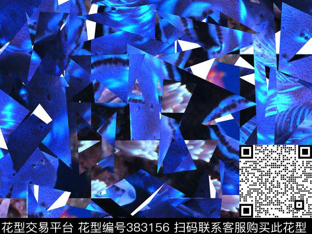 潮流复古海洋数码印花华亿平台下载（图片编号: 383156） - 瓦栏（Walan）