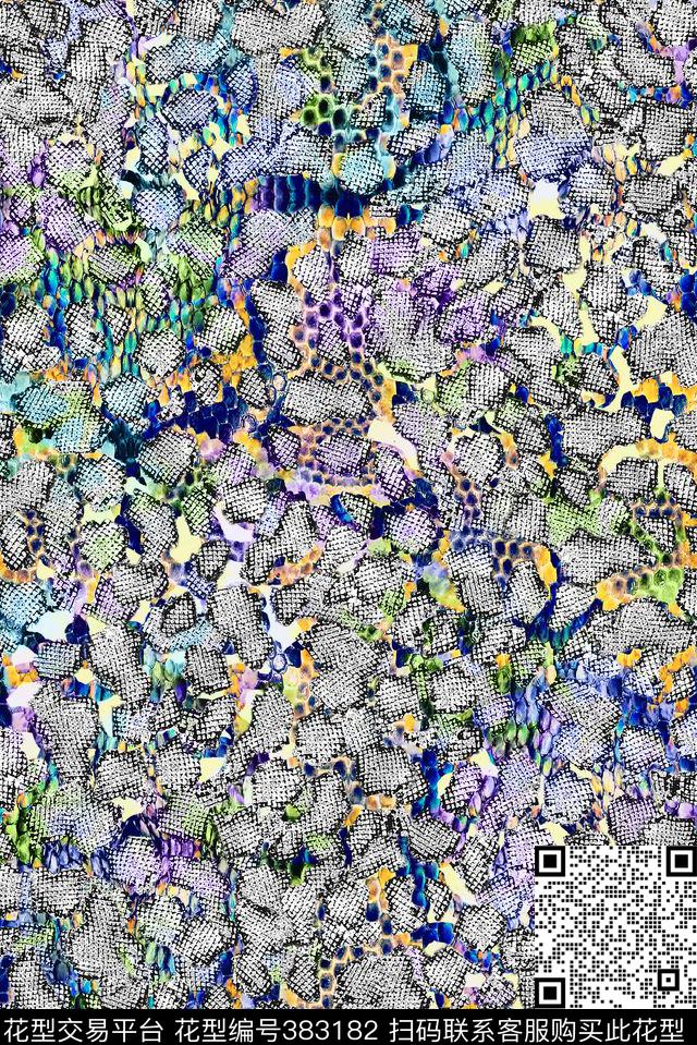 动物纹泳装抽象数码印花华亿平台下载（图片编号: 383182） - 瓦栏（Walan）