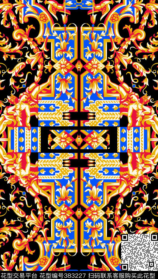 民族风咖啡系传统印花华亿平台下载（图片编号: 383227） - 瓦栏（Walan）