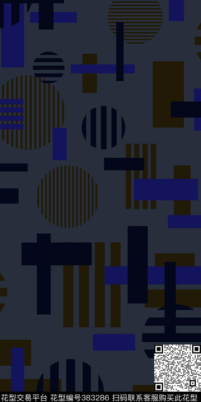 大气时尚几何男装传统印花华亿平台下载（图片编号: 383286） - 瓦栏（Walan）