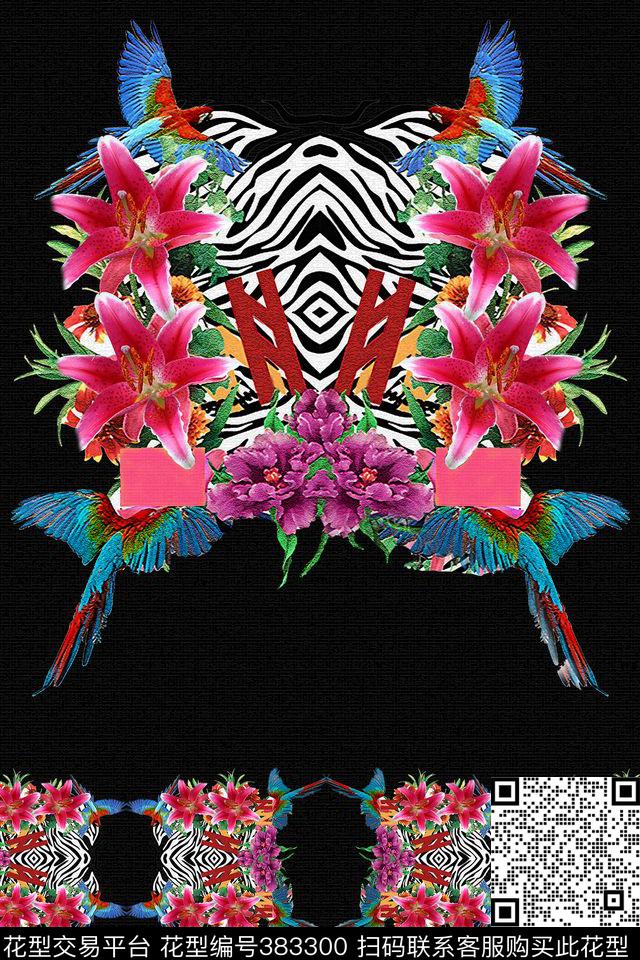 T桖定位花鸟数码印花华亿平台下载（图片编号: 383300） - 瓦栏（Walan）
