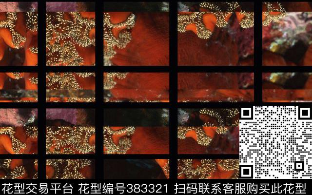 复古格子几何数码印花华亿平台下载（图片编号: 383321） - 瓦栏（Walan）