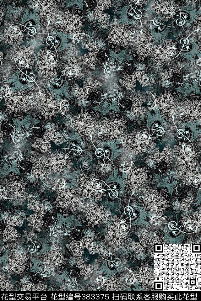 几何线条男装数码印花华亿平台下载（图片编号: 383375） - 瓦栏（Walan）