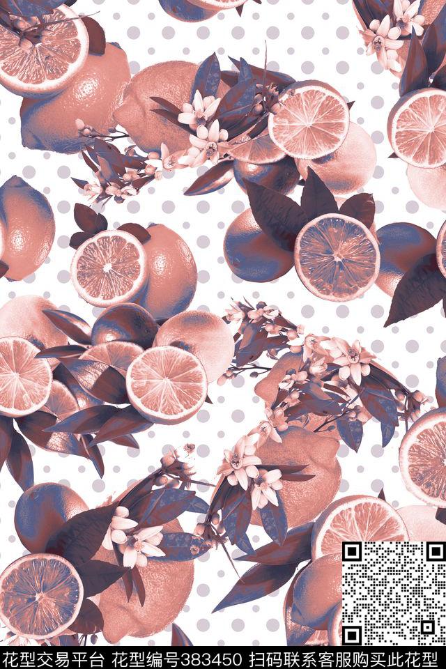 休闲水果柠檬数码印花华亿平台下载（图片编号: 383450） - 瓦栏（Walan）