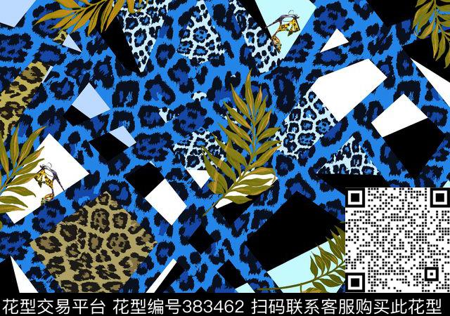 热带豹纹高跟鞋数码印花华亿平台下载（图片编号: 383462） - 瓦栏（Walan）