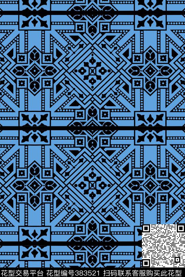 几何简约男装传统印花华亿平台下载（图片编号: 383521） - 瓦栏（Walan）