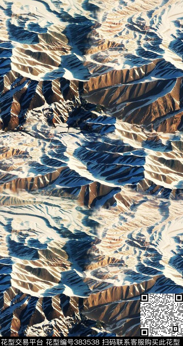 风景雪山数码印花华亿平台下载（图片编号: 383538） - 瓦栏（Walan）