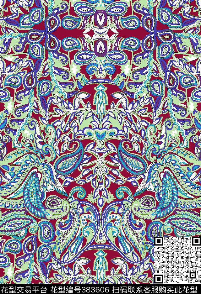 火腿纹民族男装传统印花华亿平台下载（图片编号: 383606） - 瓦栏（Walan）