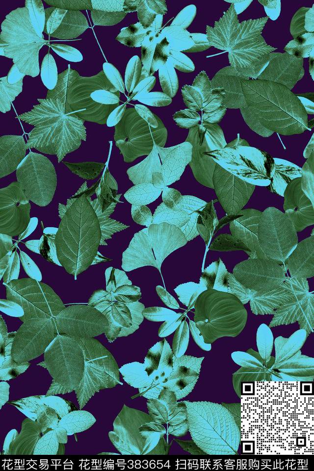 休闲夜光叶子数码印花华亿平台下载（图片编号: 383654） - 瓦栏（Walan）