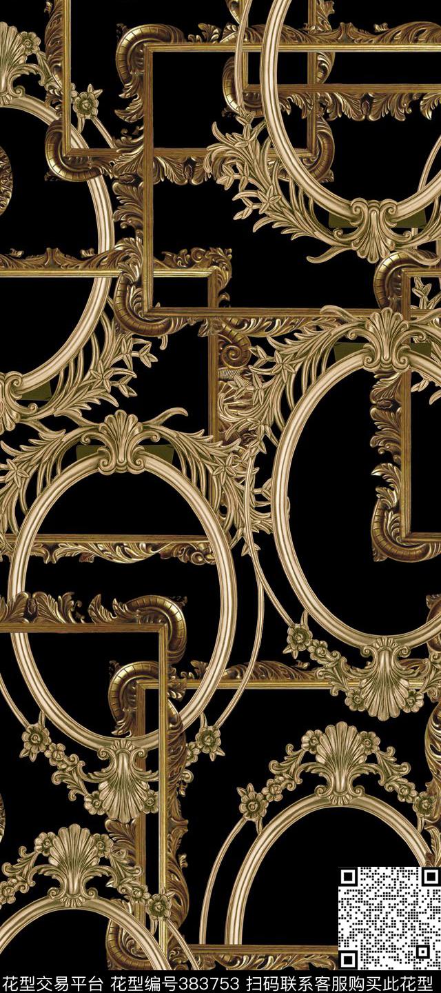 复古欧式边框怀旧复古数码印花华亿平台下载（图片编号: 383753） - 瓦栏（Walan）