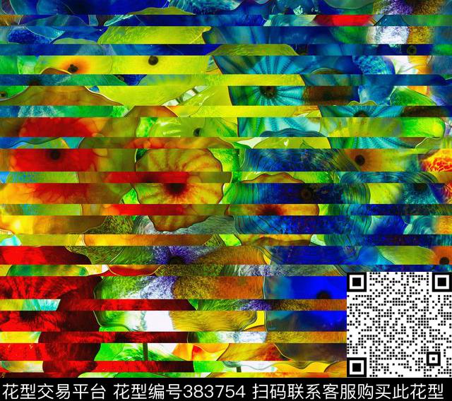 潮流抽象复古数码印花华亿平台下载（图片编号: 383754） - 瓦栏（Walan）