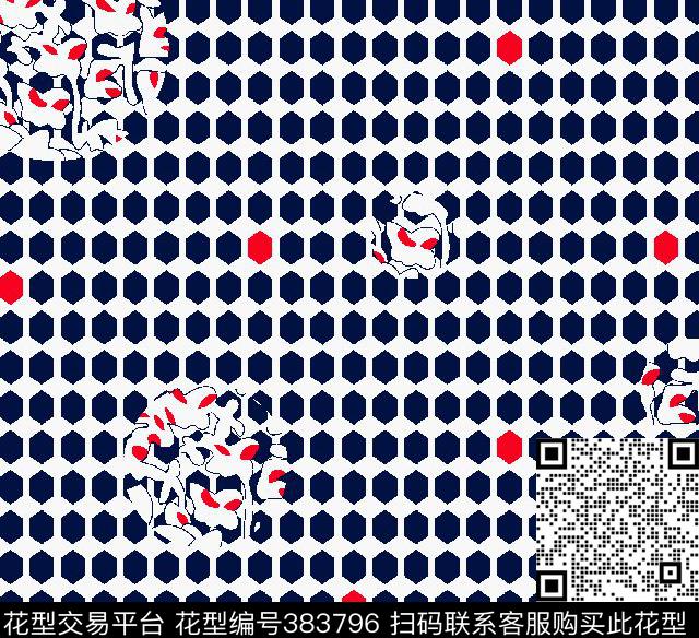 时尚波点几何传统印花华亿平台下载（图片编号: 383796） - 瓦栏（Walan）